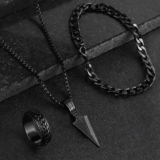 3pcs Set Bracelet Ring Necklace