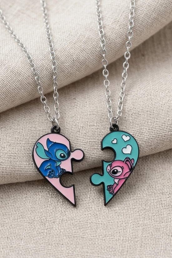 Stitch & Angel’s Connection: 2-Piece Puzzle Heart Duo