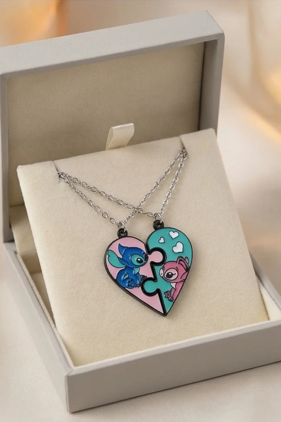 Stitch & Angel’s Connection: 2-Piece Puzzle Heart Duo