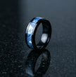 Obsidian Rift: Deep Blue Marble Statement Ring