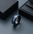 Obsidian Rift: Deep Blue Marble Statement Ring