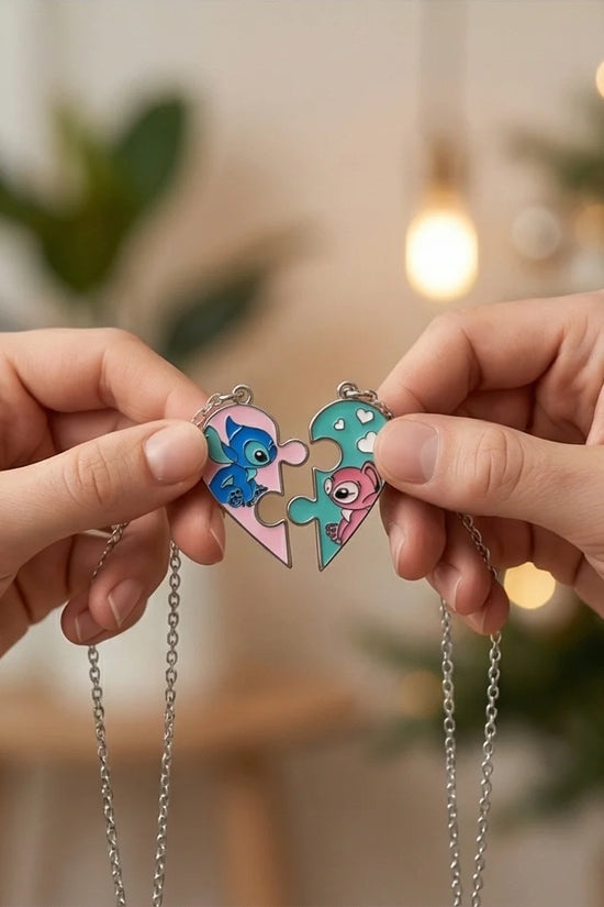 Stitch & Angel’s Connection: 2-Piece Puzzle Heart Duo