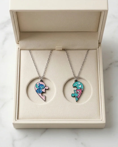 Stitch & Angel’s Connection: 2-Piece Puzzle Heart Duo