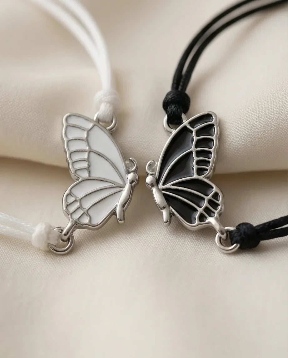 Fluttering Bond: High-Contrast Wing Duo