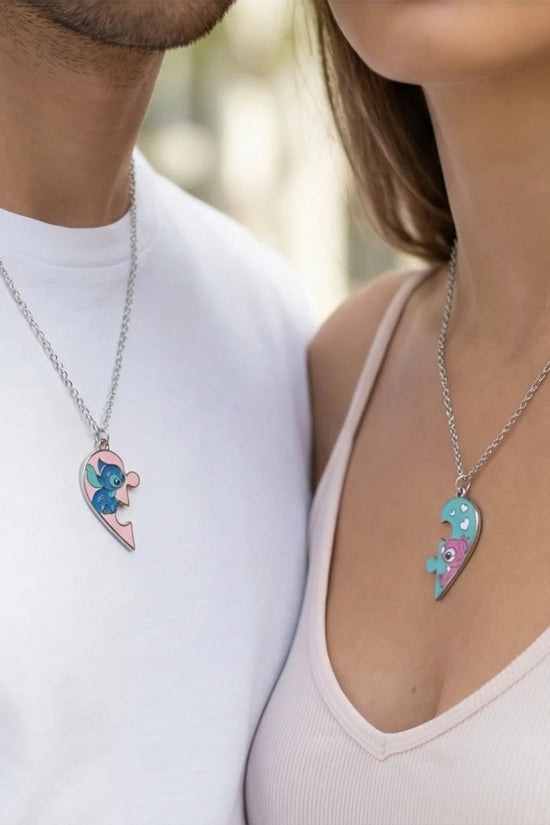 Stitch & Angel’s Connection: 2-Piece Puzzle Heart Duo