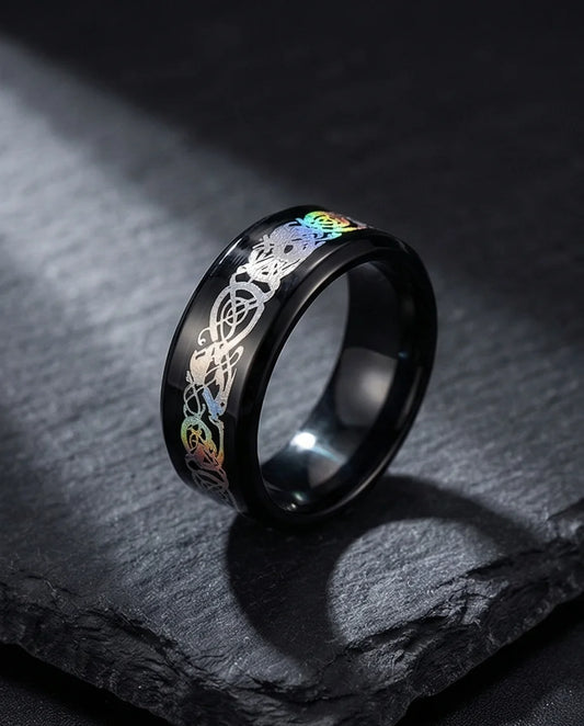Multicolor Celtic Knot Ring