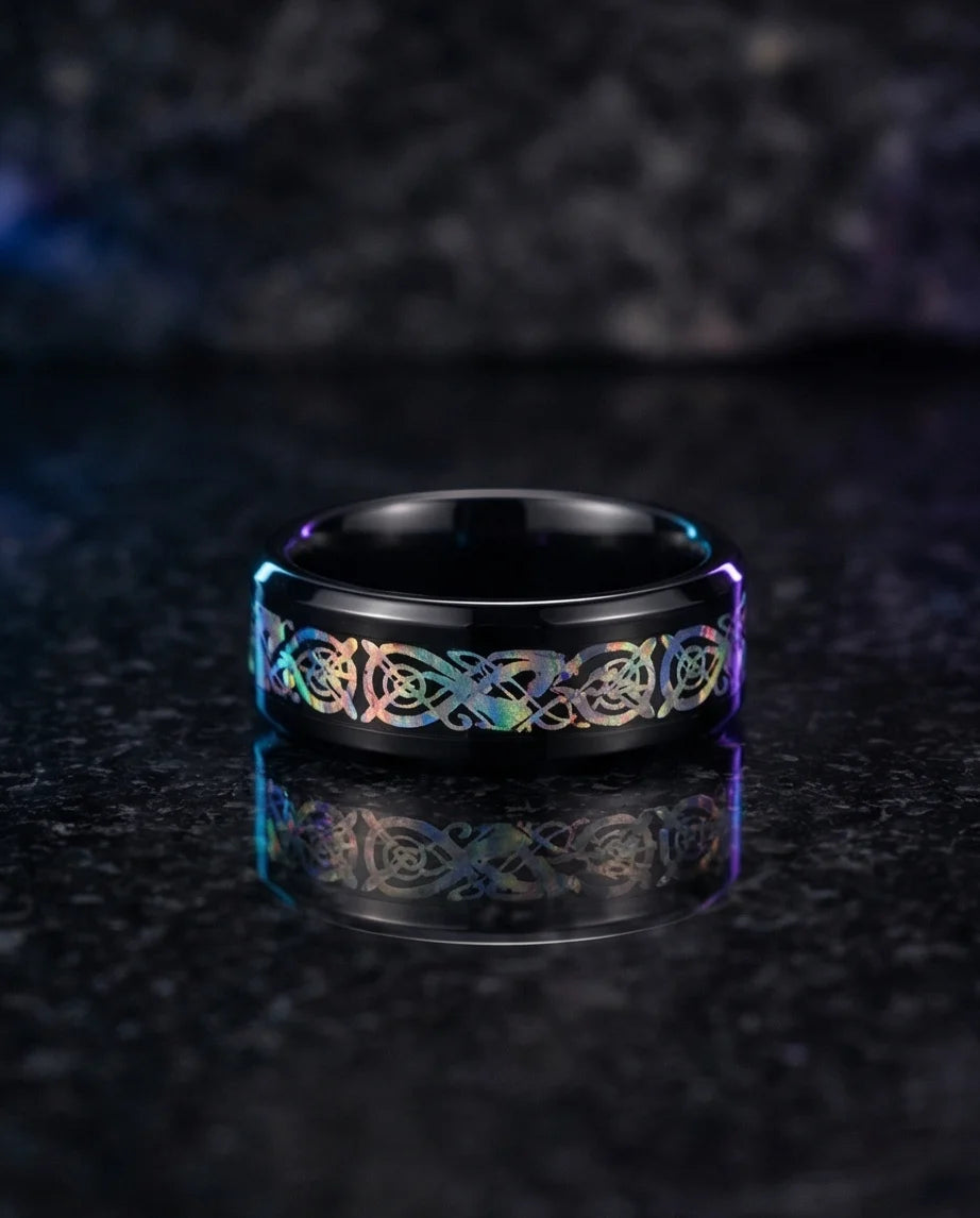 Multicolor Celtic Knot Ring