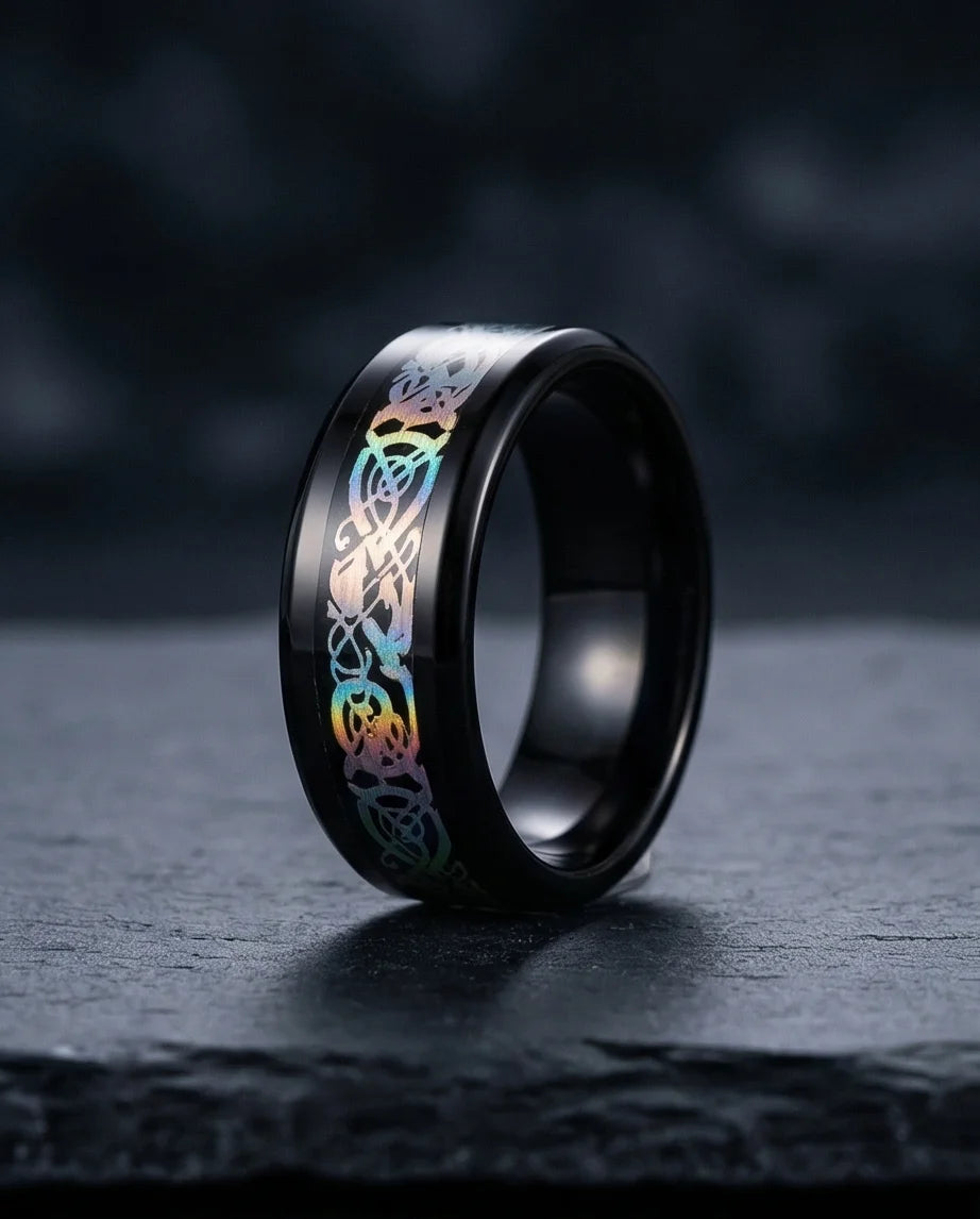Multicolor Celtic Knot Ring