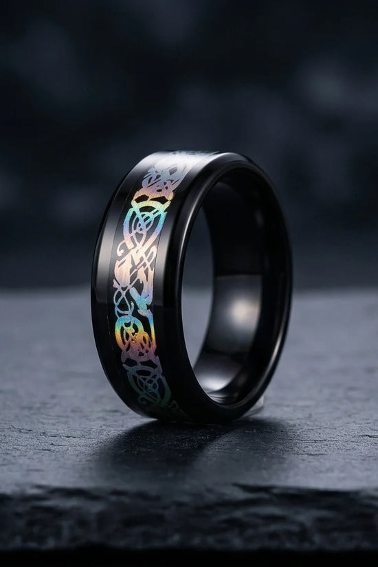 Multicolor Celtic Knot Ring