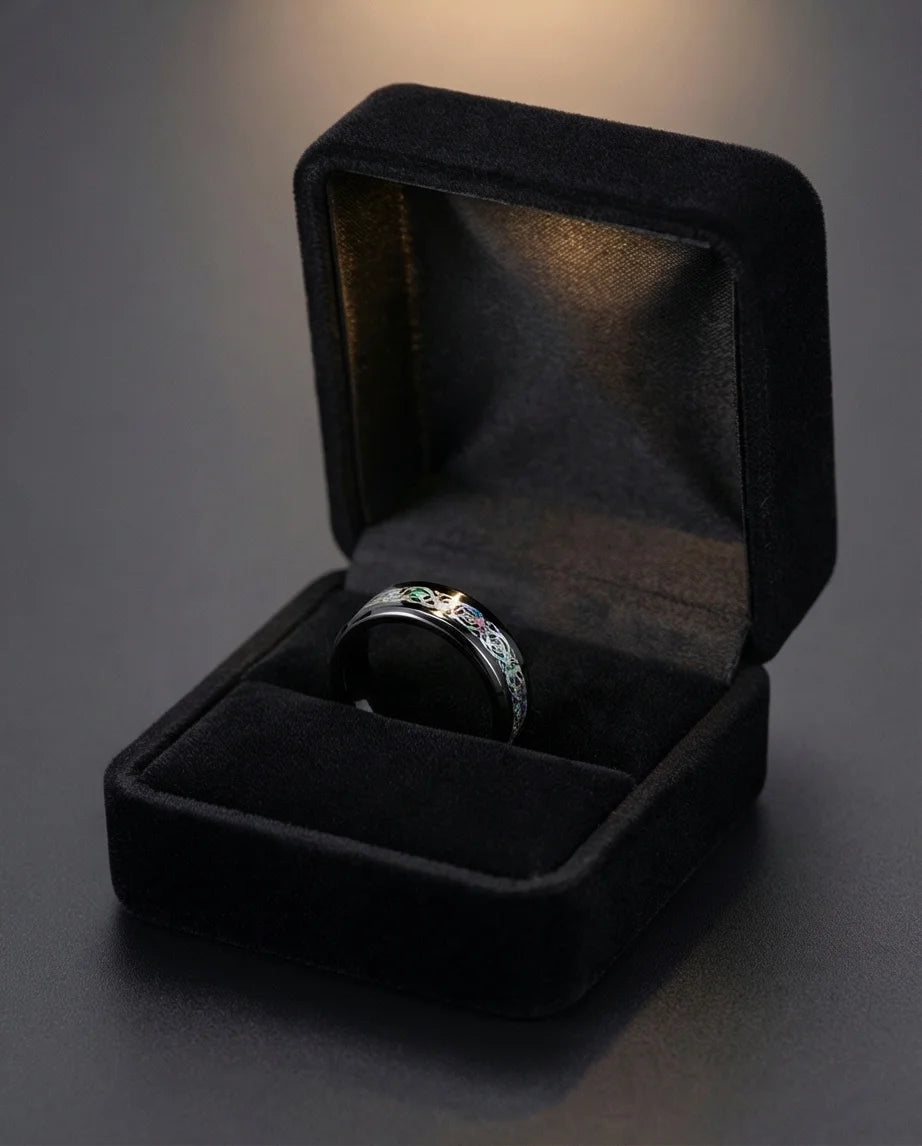 Multicolor Celtic Knot Ring