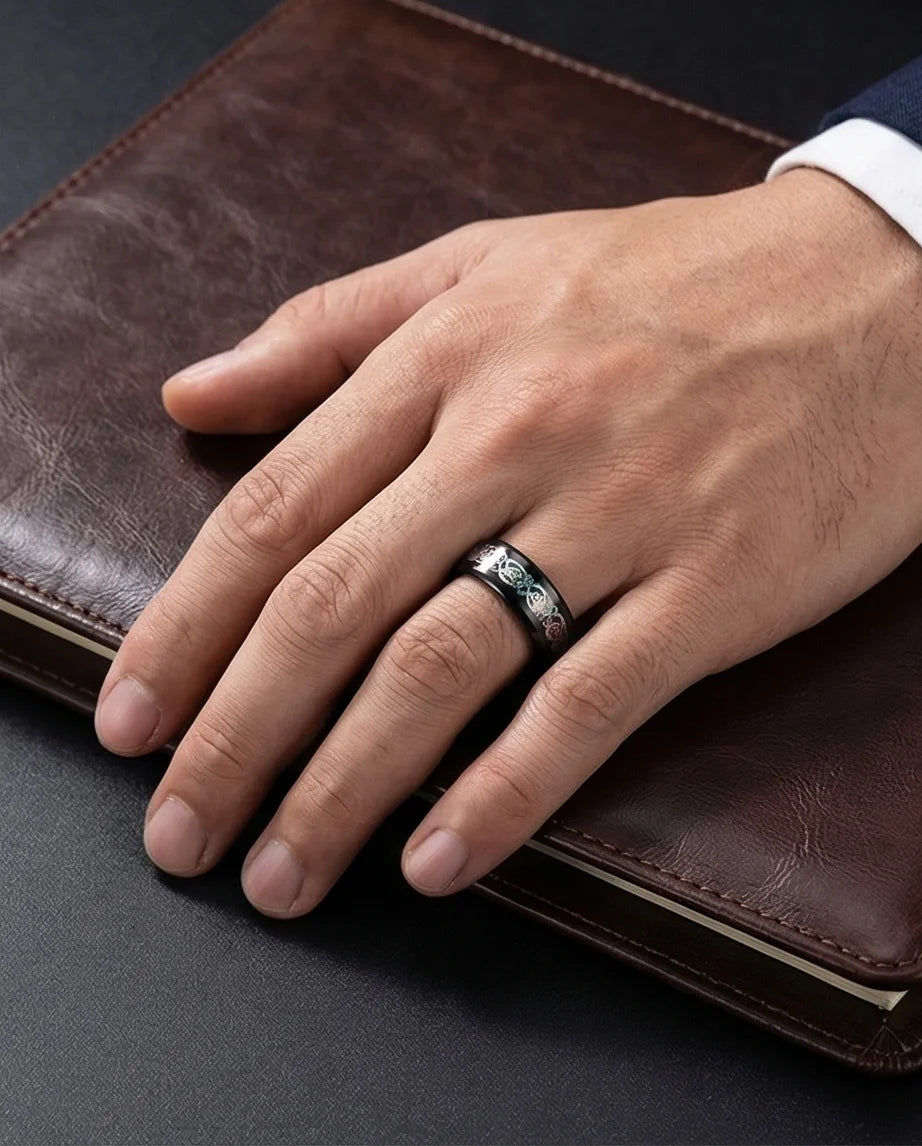 Multicolor Celtic Knot Ring