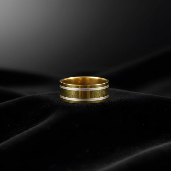 Two-Tone Gold Band Ring 5,3cm