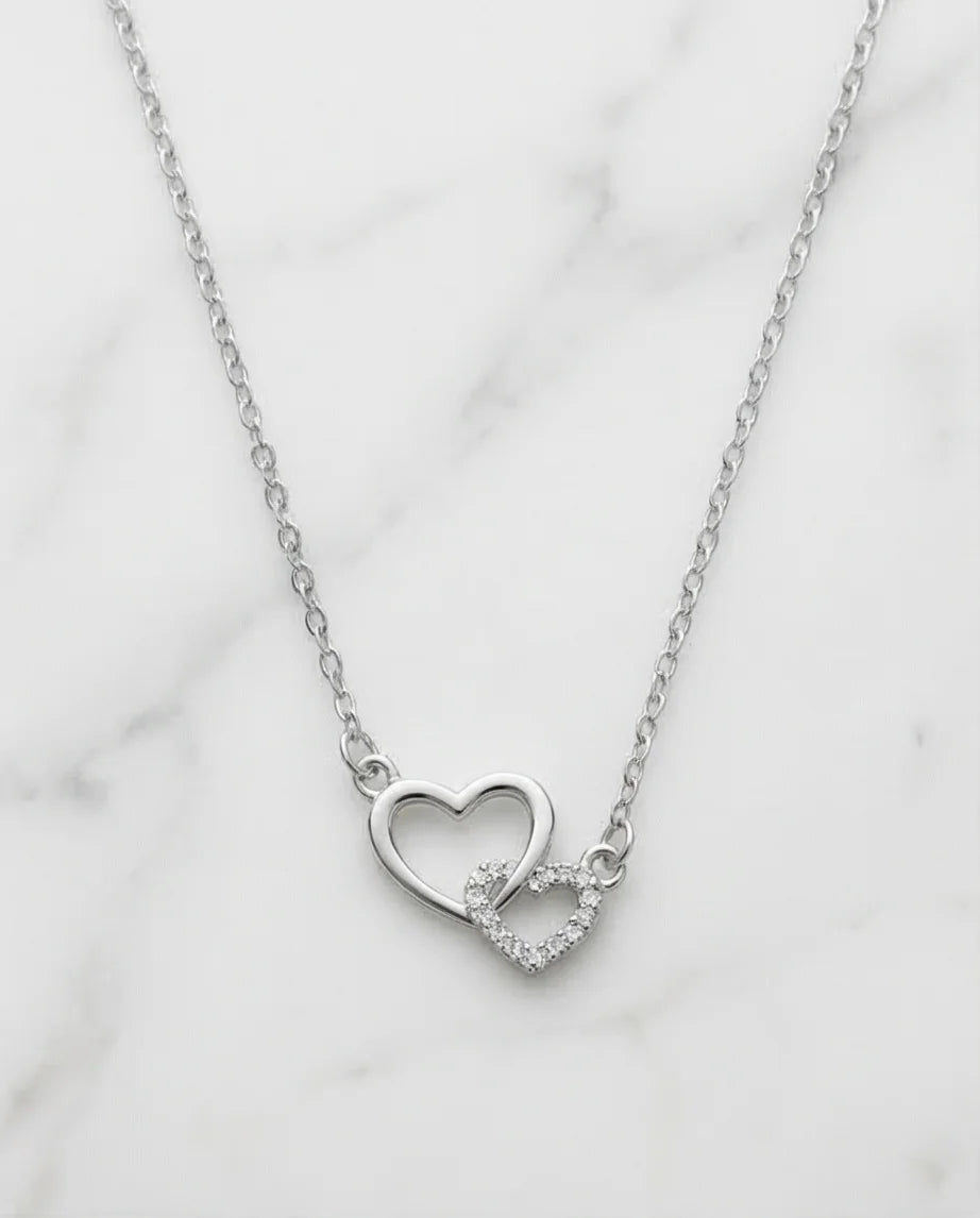 The Eternal Bond: Interlocking Heart Necklace