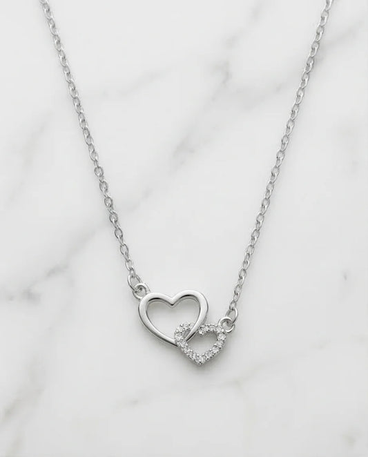 The Eternal Bond: Interlocking Heart Necklace