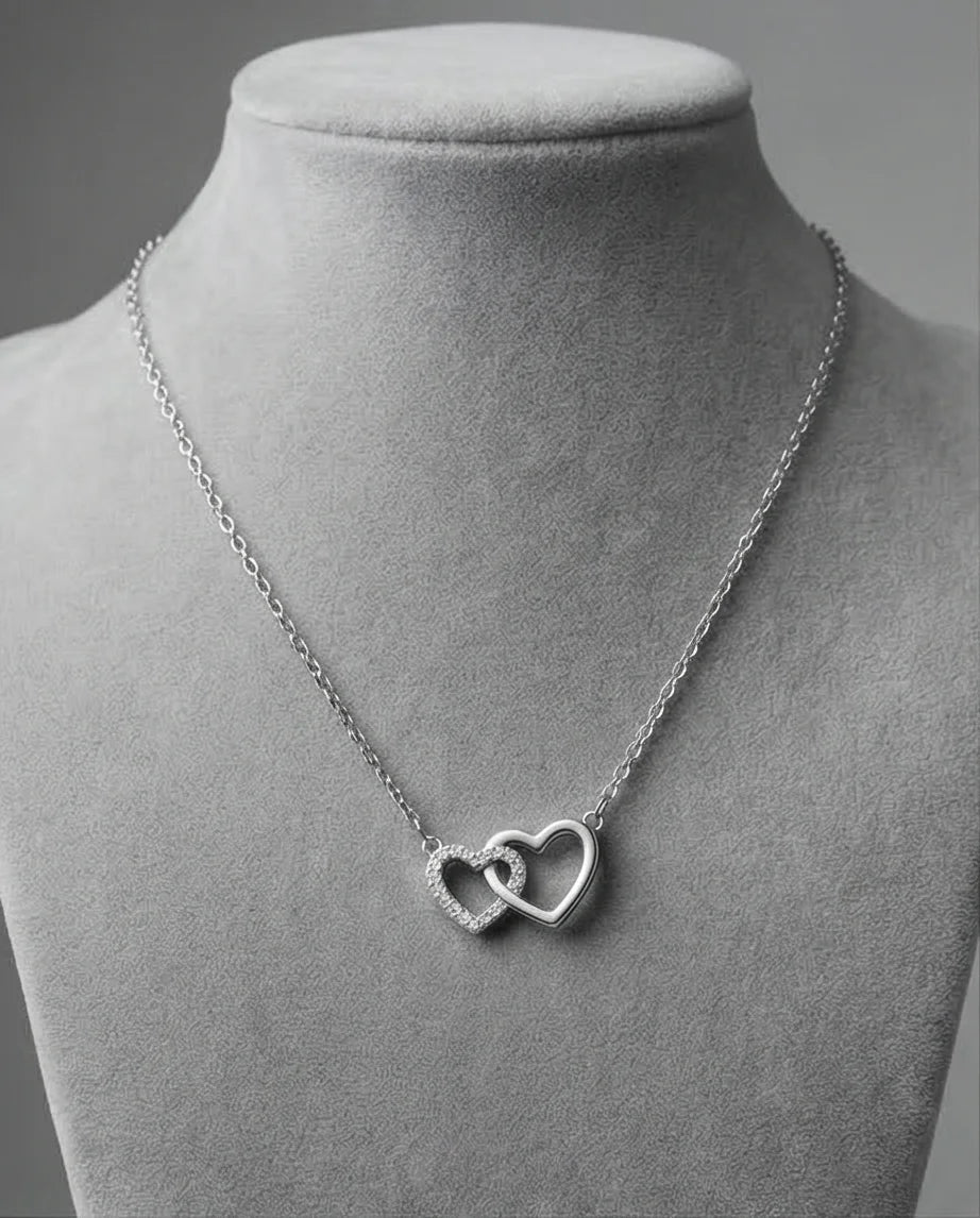 The Eternal Bond: Interlocking Heart Necklace