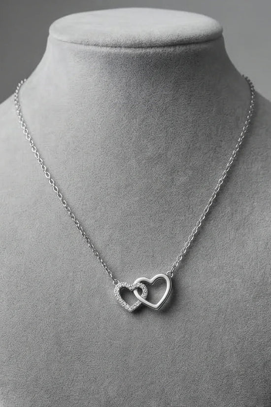 The Eternal Bond: Interlocking Heart Necklace