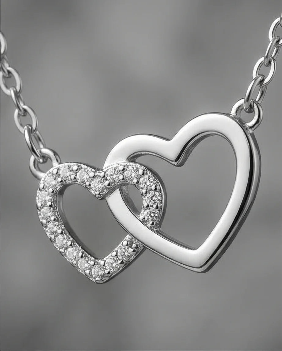 The Eternal Bond: Interlocking Heart Necklace