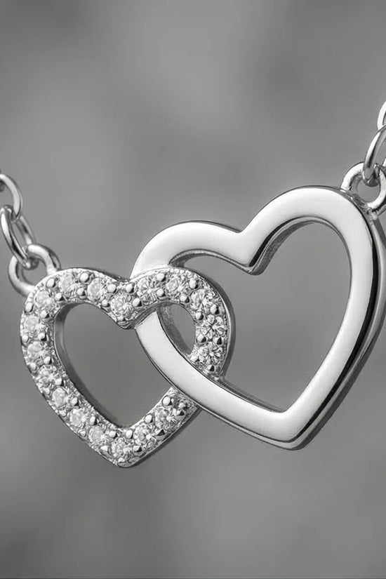 The Eternal Bond: Interlocking Heart Necklace