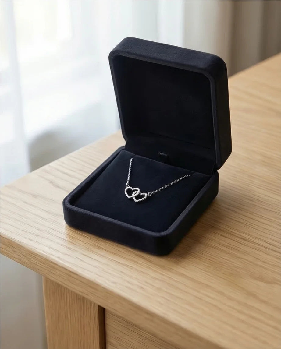 The Eternal Bond: Interlocking Heart Necklace