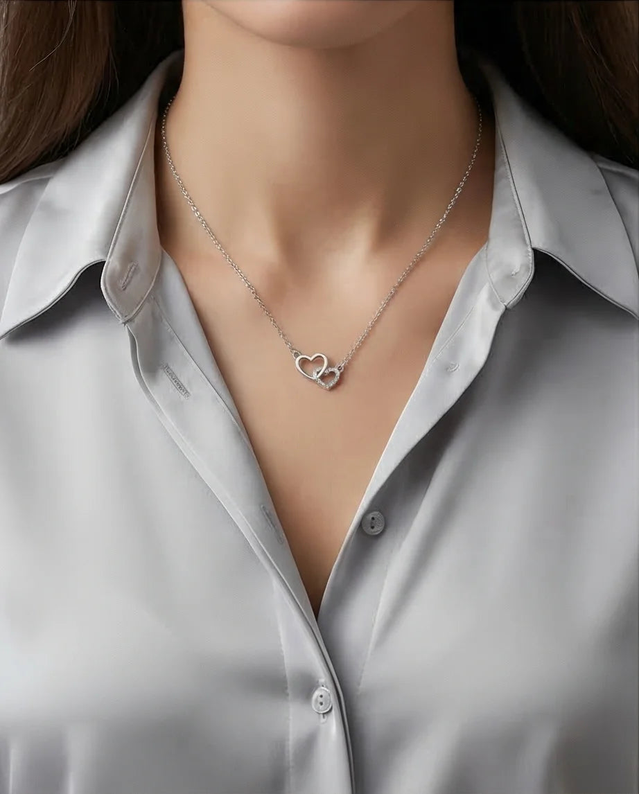The Eternal Bond: Interlocking Heart Necklace