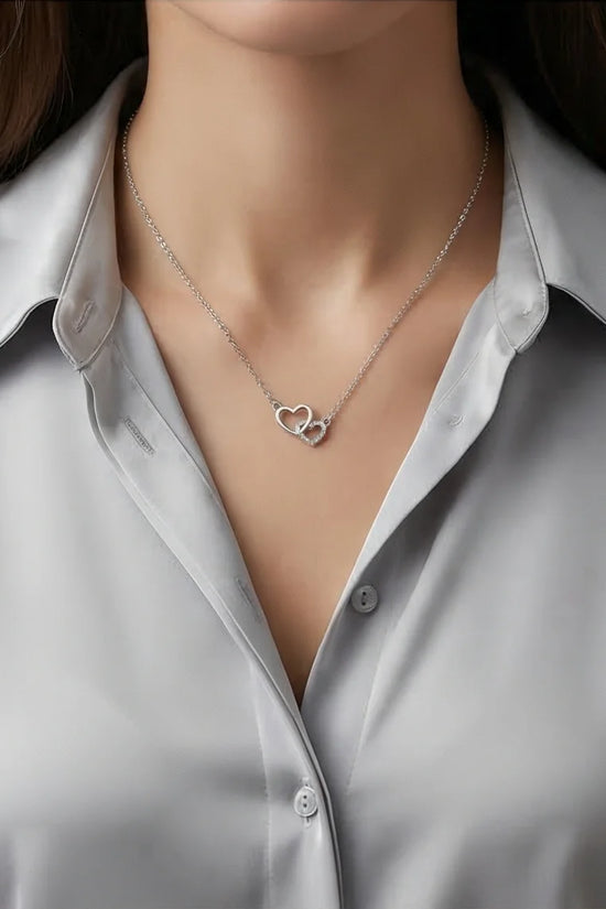The Eternal Bond: Interlocking Heart Necklace
