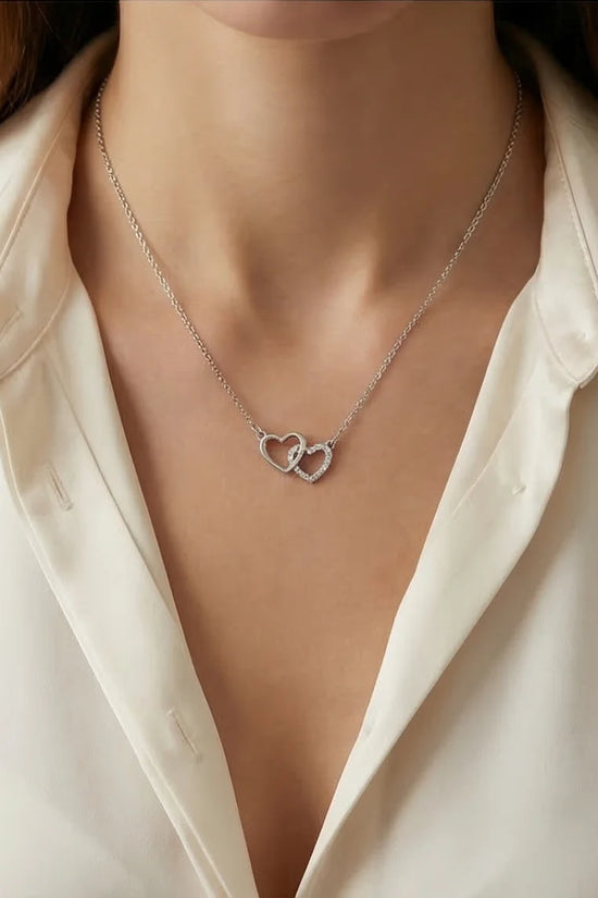 The Eternal Bond: Interlocking Heart Necklace