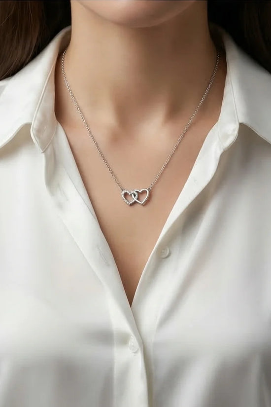 The Eternal Bond: Interlocking Heart Necklace