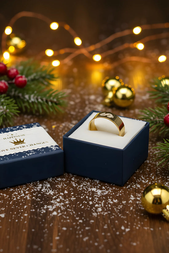 Gold Euro Symbol Ring 6.3cm