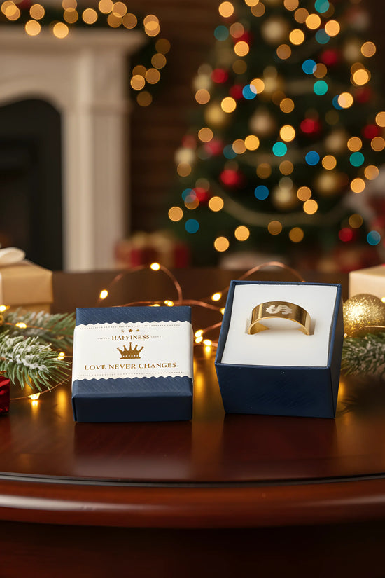 Gold Euro Symbol Ring 6.3cm