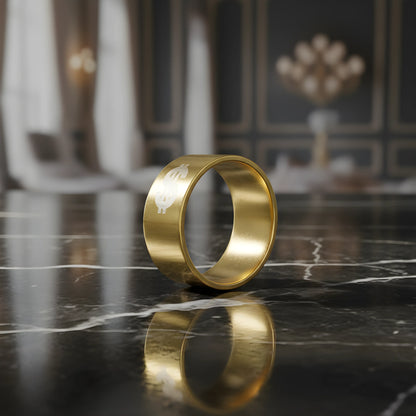 Gold Euro Symbol Ring 6.3cm