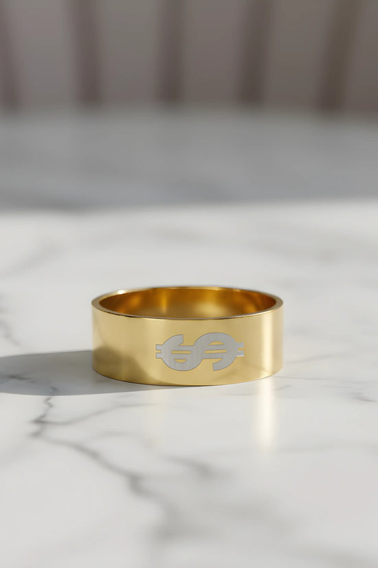 Gold Euro Symbol Ring 6.3cm
