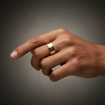 Gold Euro Symbol Ring 6.3cm