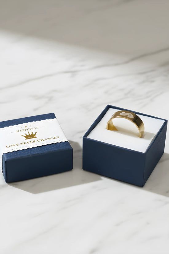 Gold Euro Symbol Ring 6.3cm