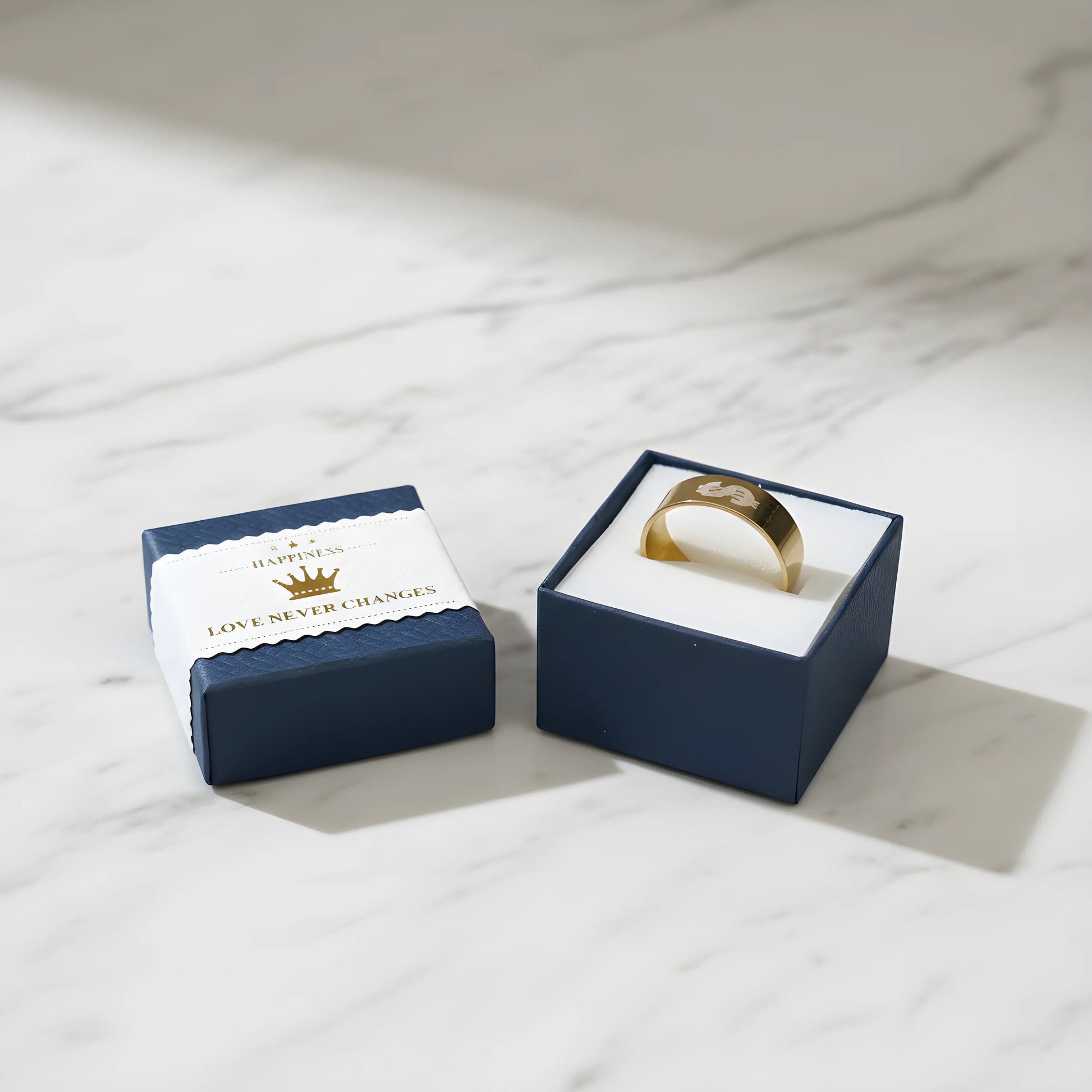 Gold Euro Symbol Ring 6.3cm