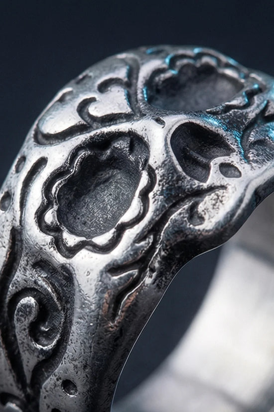 Sacred Heart Calavera: Ornate Sugar Skull Ring