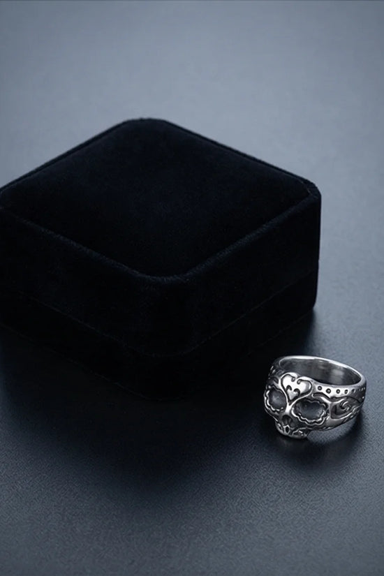 Sacred Heart Calavera: Ornate Sugar Skull Ring