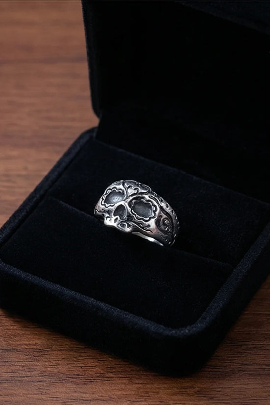 Sacred Heart Calavera: Ornate Sugar Skull Ring