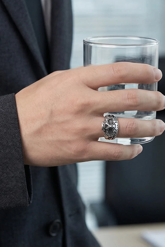 Sacred Heart Calavera: Ornate Sugar Skull Ring