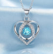 The Azure Soul: Interlocking Hearts Necklace