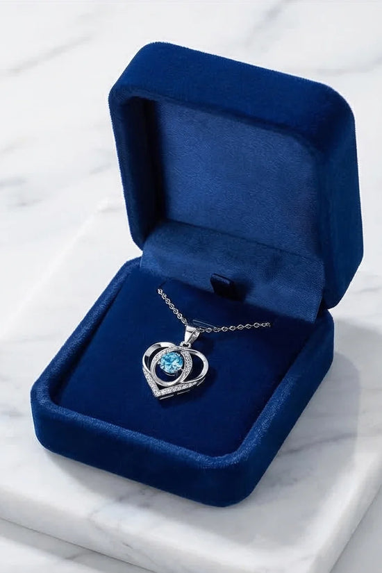 The Azure Soul: Interlocking Hearts Necklace