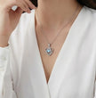 The Azure Soul: Interlocking Hearts Necklace