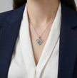 The Azure Soul: Interlocking Hearts Necklace