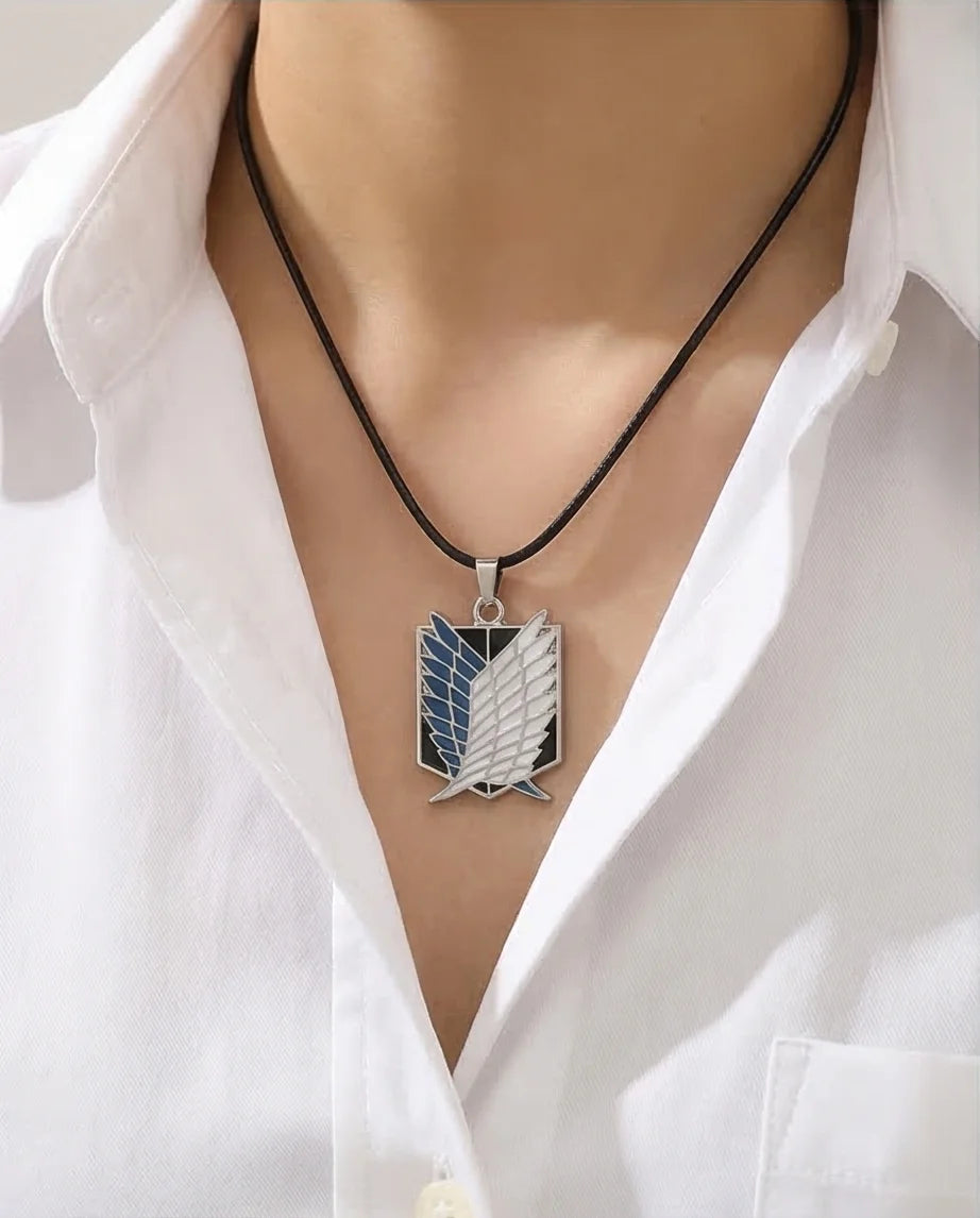 Freedom’s Shield: Premium Anime Enamel Pendant