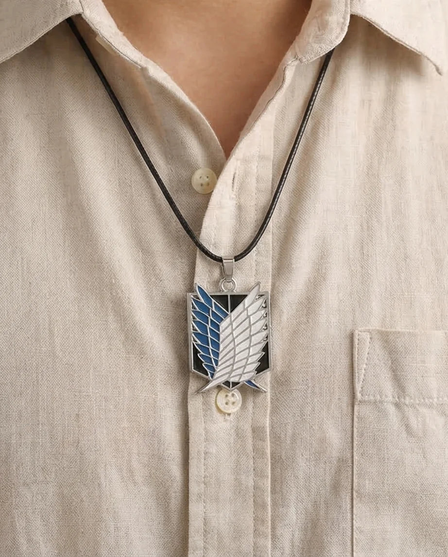 Freedom’s Shield: Premium Anime Enamel Pendant