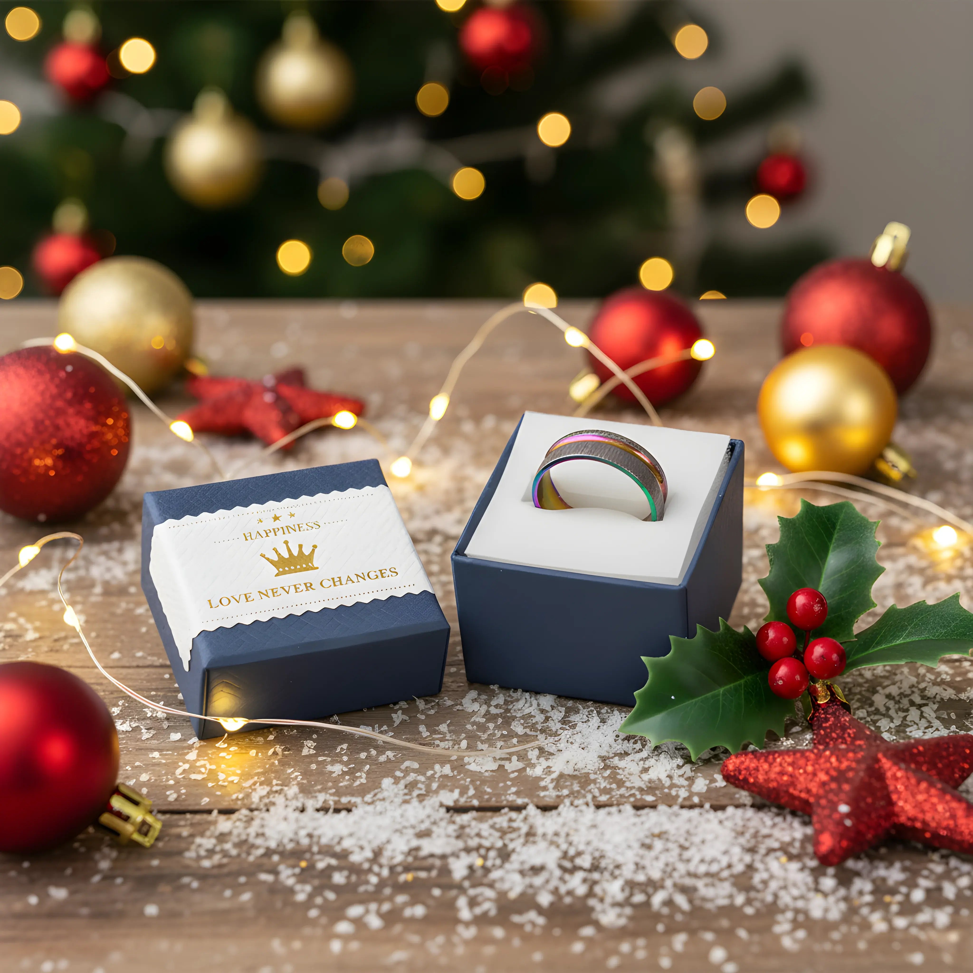 Titanium Rainbow Inlay Ring 6.2cm