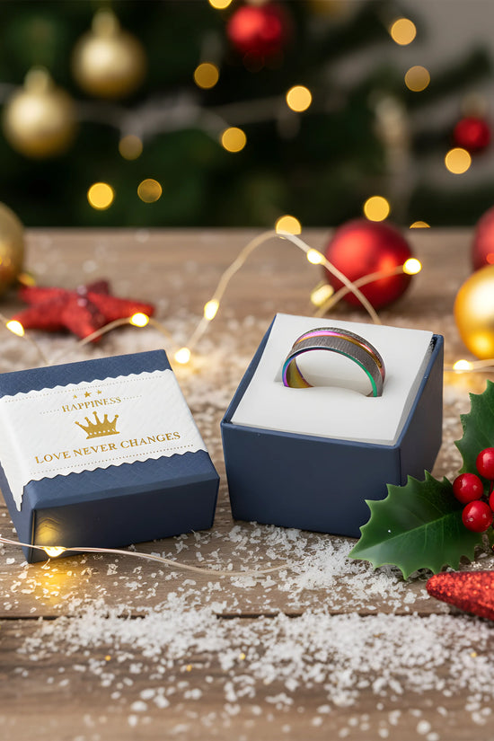Titanium Rainbow Inlay Ring 6.2cm