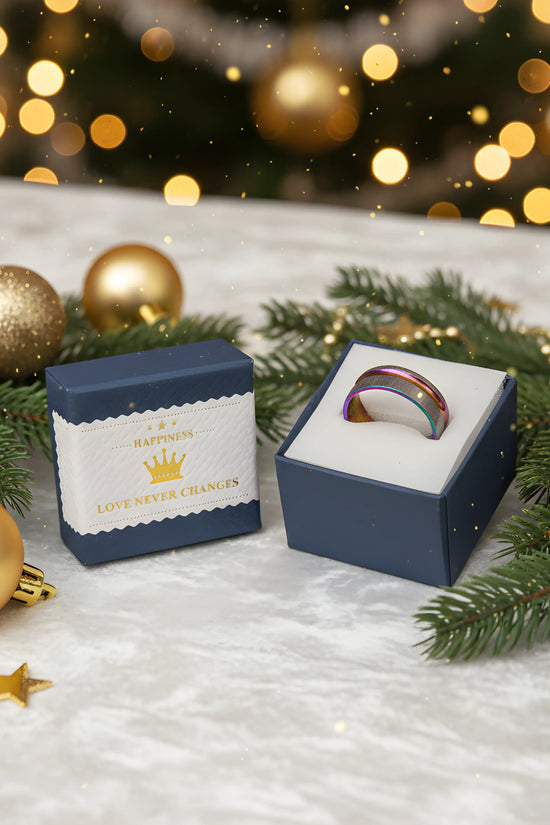 Titanium Rainbow Inlay Ring 6.2cm