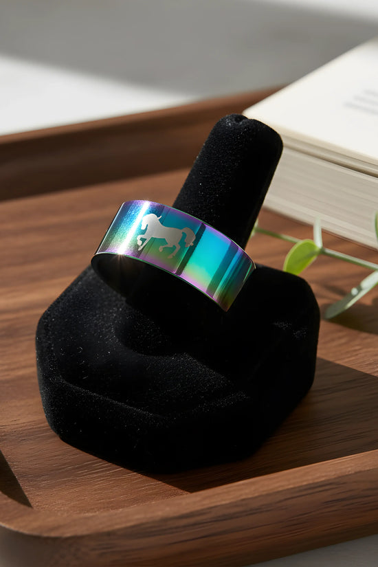 Rainbow Horse Titanium Ring 5,3cm