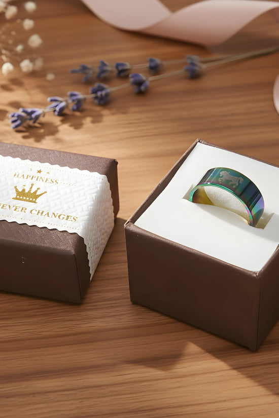 Rainbow Horse Titanium Ring 5,3cm