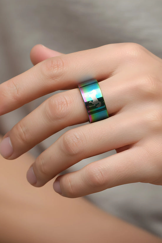 Rainbow Horse Titanium Ring 5,3cm